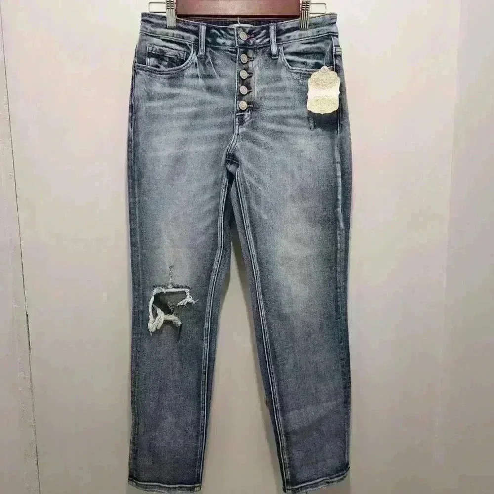 NWT‎ Altar'd State Button Fly Distressed Denim Jeans Size 26